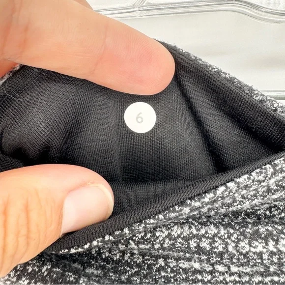Lululemon Wunder Under Low-Rise Tight 28" Luon Variegated Knit Black Heathered 6 - Picture 13 of 13